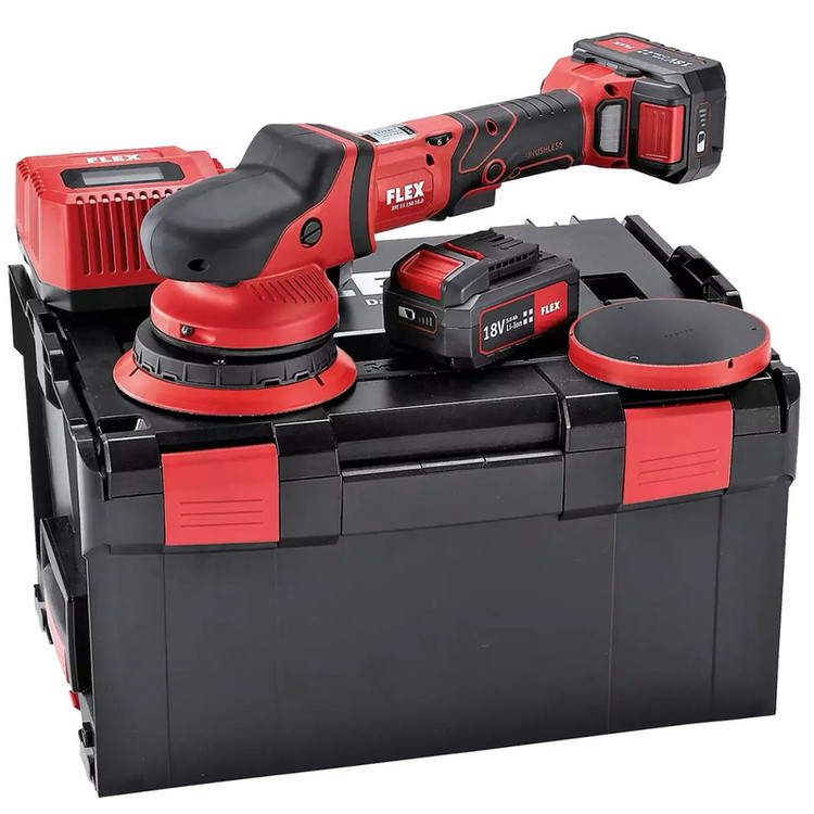 ست دستگاه پولیش اوربیتال شارژی فلکس مدل XFE 15 150 18.0-EC/5.0 Set