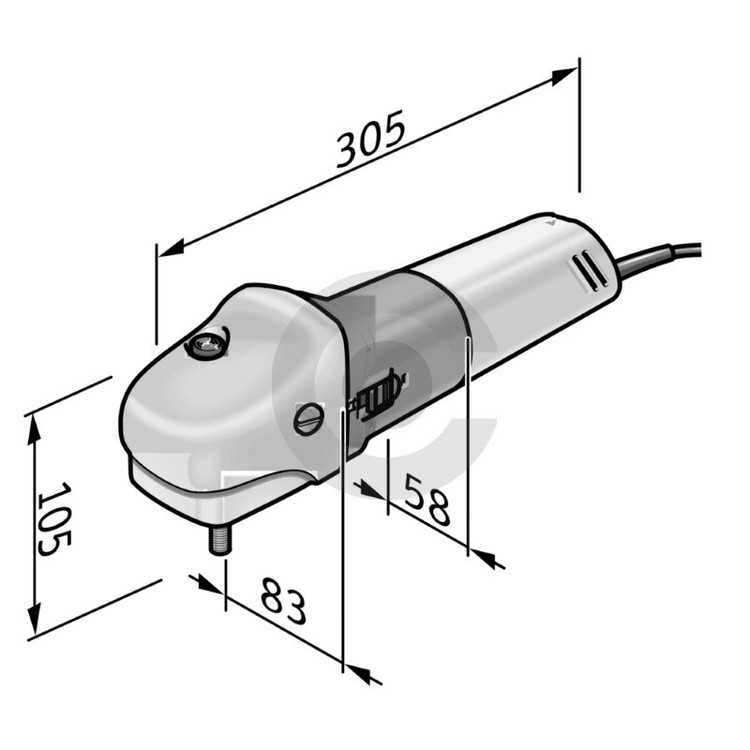 دستگاه پولیش روتاری برقی فلکس مدل PE 8-4 80 ابعاد