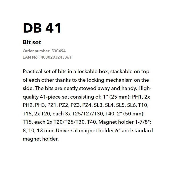 سری پیچ گوشتی فلکس مدل DB 41 مجموعه 41 عددی توضیحات