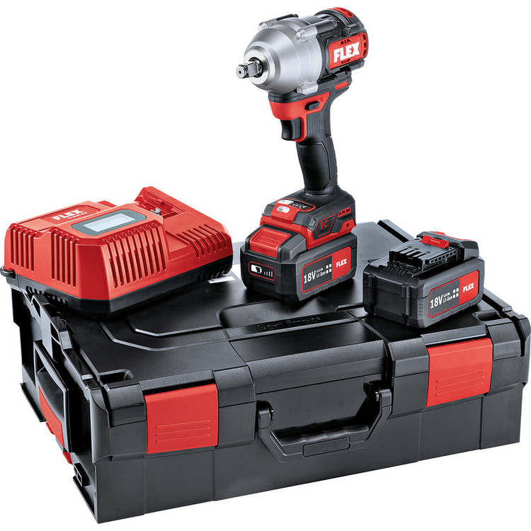 آچار بکس ضربه ای شارژی فلکس مدل IW 1/2 750 18.0-EC/5.0 Set ست