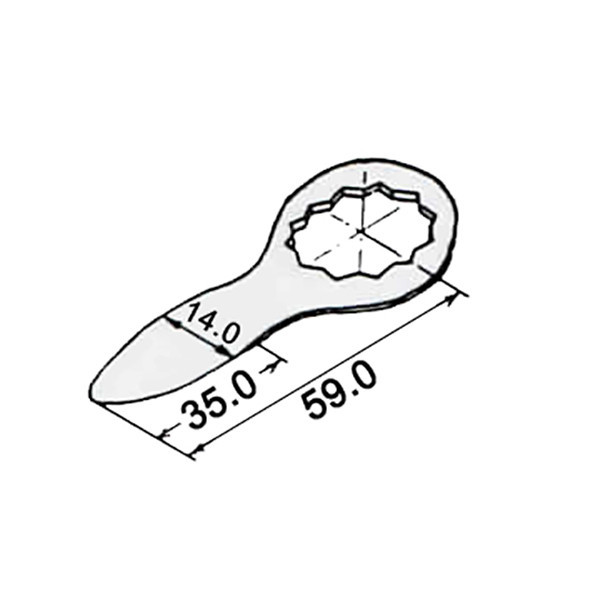تیغه ابزار همه کاره فاین مدل 073 ابعاد