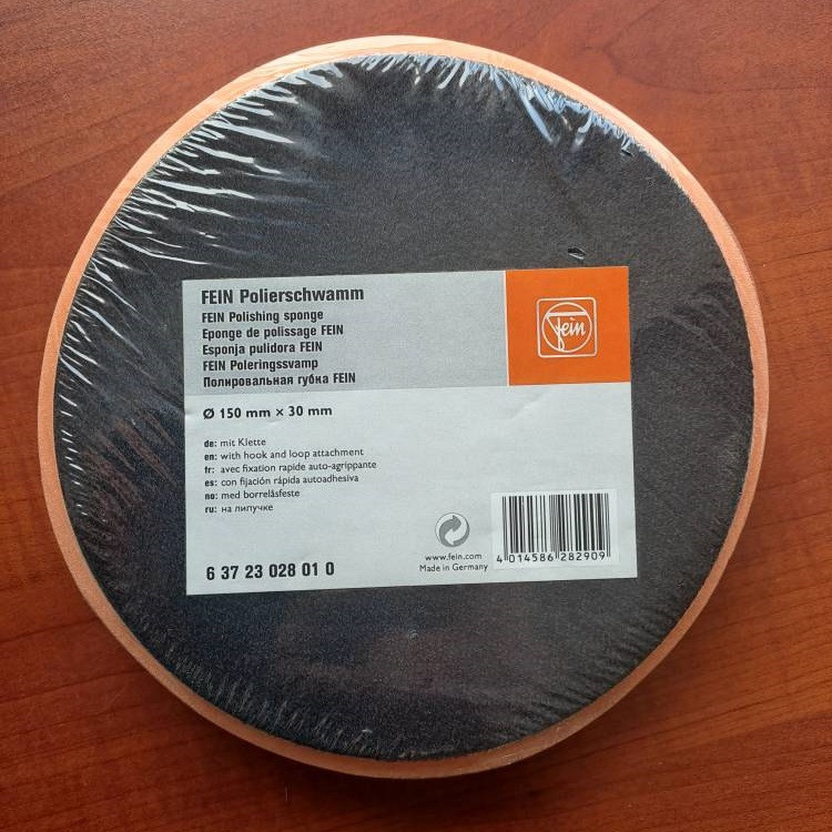 پد پولیش اسفنجی نارنجی فاین سایز 150 میلیمتر کد 63723028010